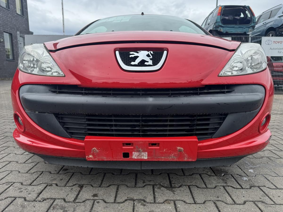 Peugeot 206+ original Stossf&auml;nger Sto&szlig;stange vorne mit Nebelscheinwerfern KKN Rot Aden Bj.2010
